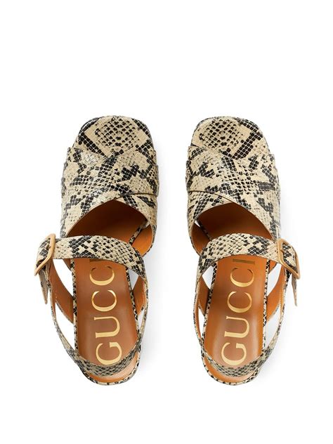 gucci python print sandal|Gucci Python Print Platform Sandal .